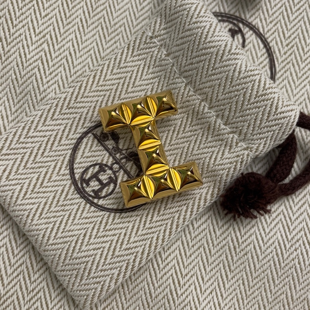 NIB authentic Hermes 13mm chai/very croquet belt with H medor belt buckle